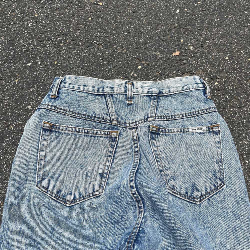 Other Vintage 90's Bonjour Acid Wash Denim Jeans … - image 4