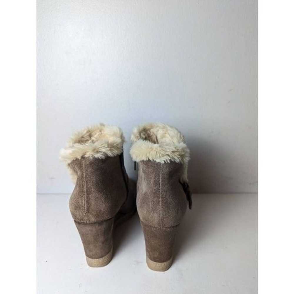 NWOB AQUATALIA Carlotta Faux Fur Wedge Bootie Siz… - image 5