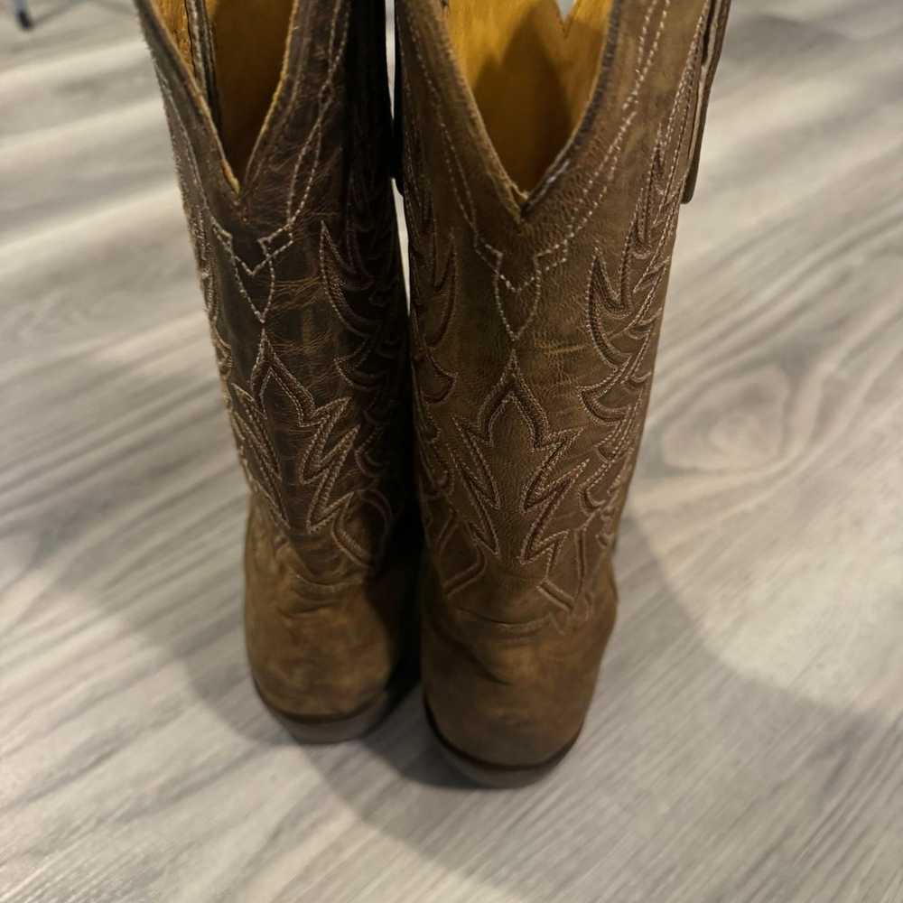 Cavender’s NWT brown leather cowgirl boots size 6… - image 4