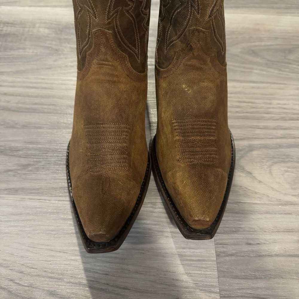 Cavender’s NWT brown leather cowgirl boots size 6… - image 9