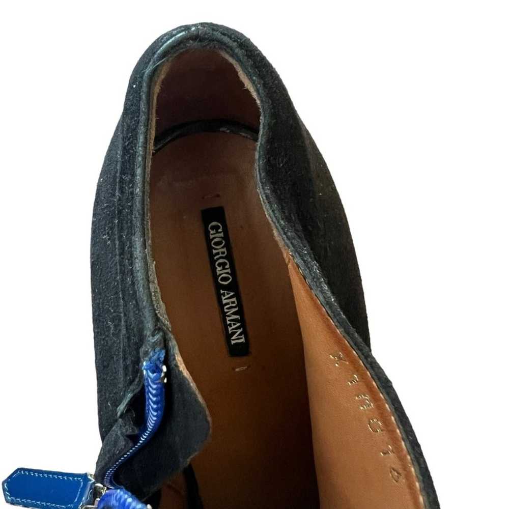 Giorgio Armani Women’s Suede Blue Patent Leather … - image 4