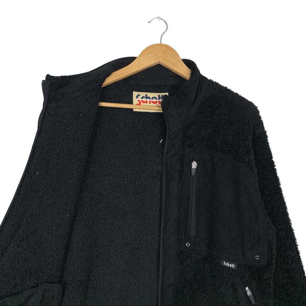 Rare × Schott × Vintage SCHOTT NYC Deep Pile Blac… - image 10