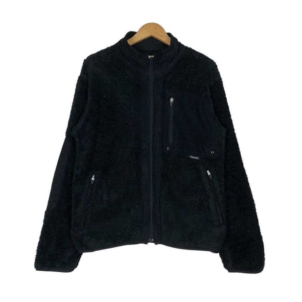 Rare × Schott × Vintage SCHOTT NYC Deep Pile Blac… - image 1