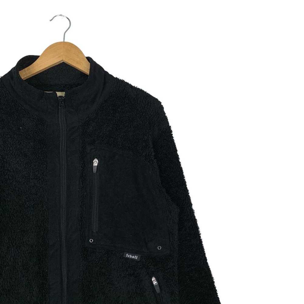 Rare × Schott × Vintage SCHOTT NYC Deep Pile Blac… - image 5