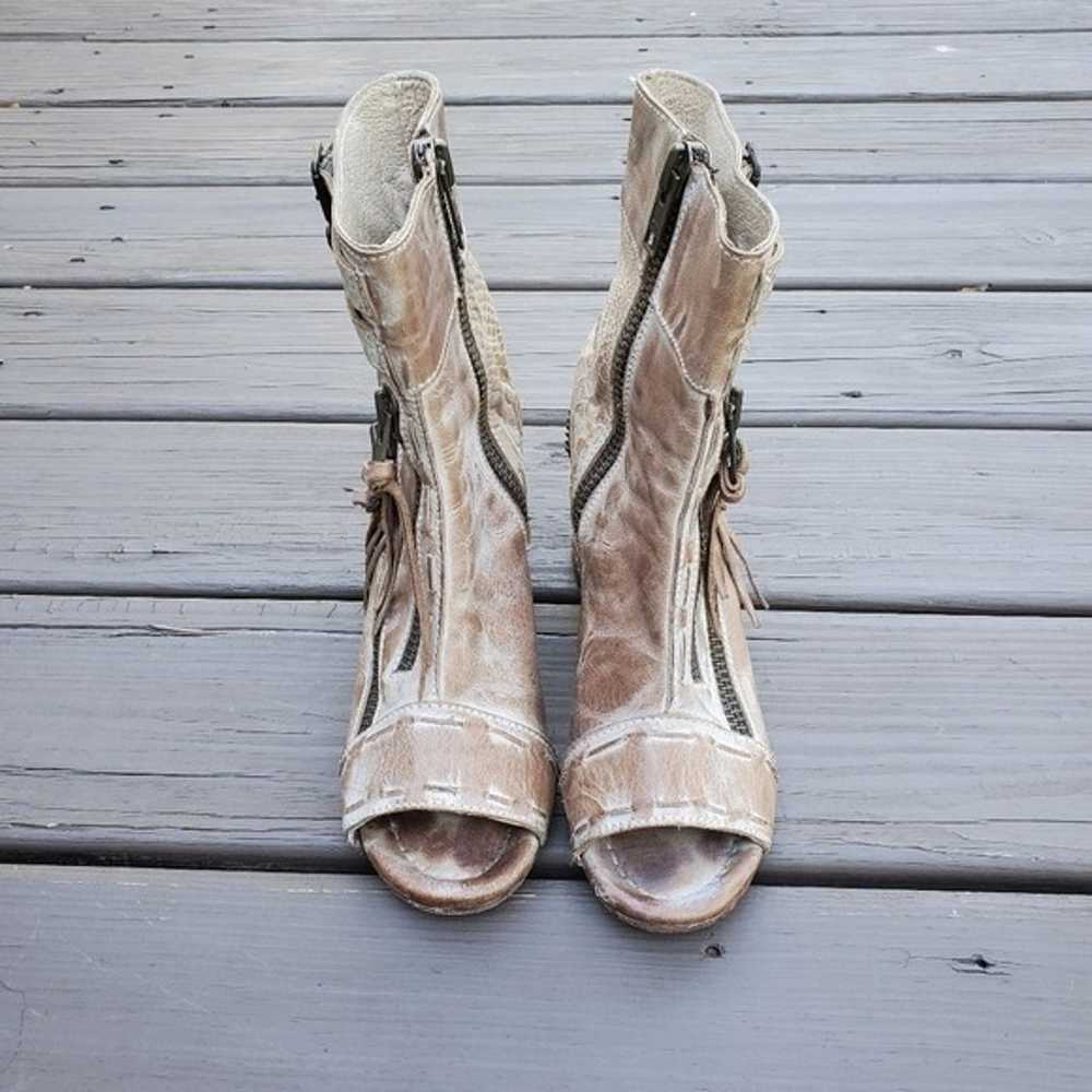 Freebird Zombi Taupe Tan Leather Distressed Buckl… - image 5