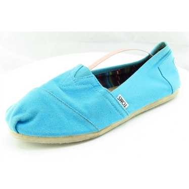 Toms Women Sz 9 M Blue Flat Fabric Shoes - image 1