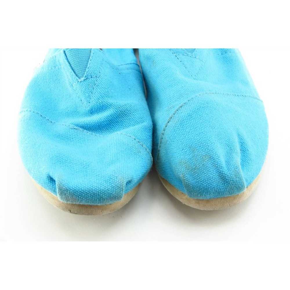 Toms Women Sz 9 M Blue Flat Fabric Shoes - image 2