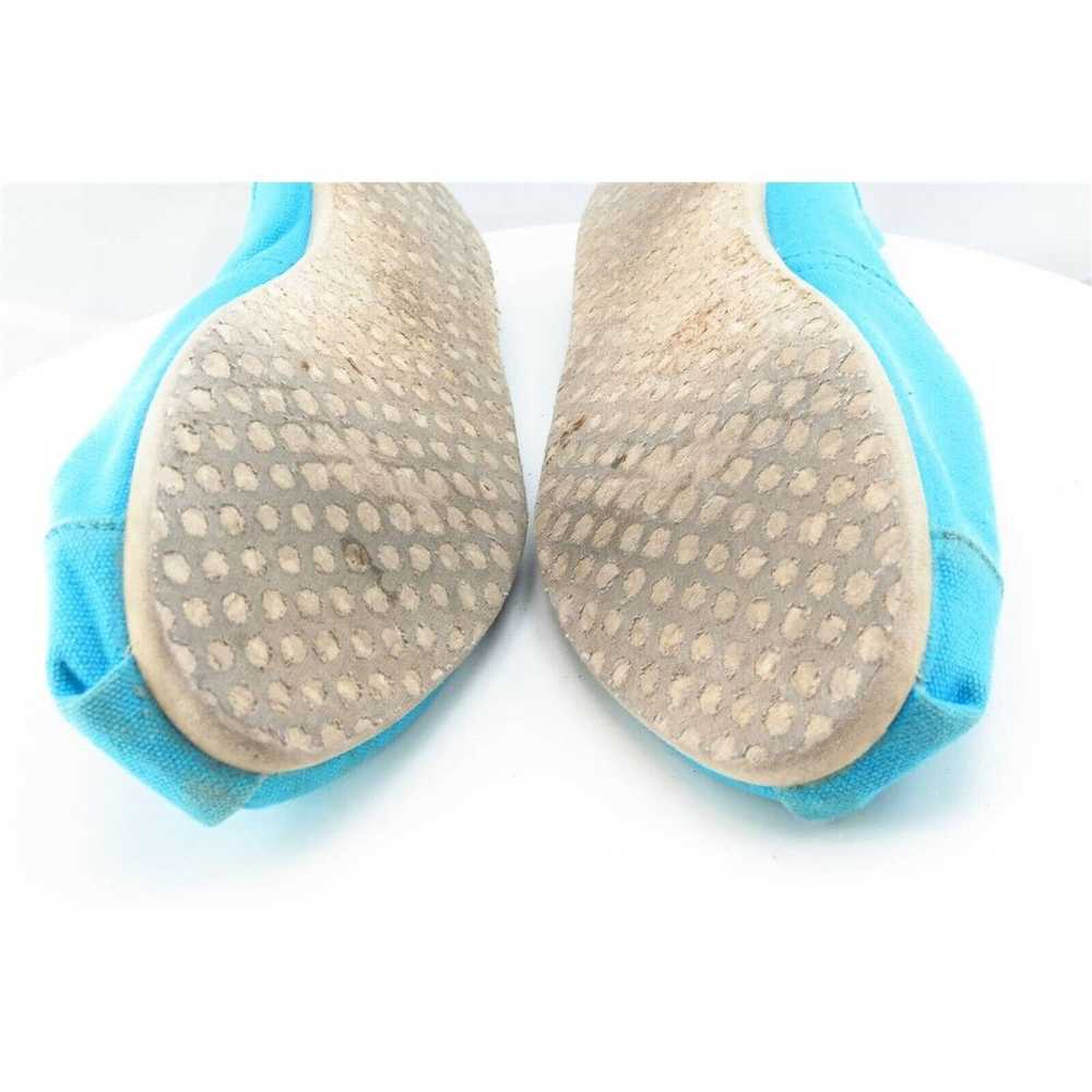 Toms Women Sz 9 M Blue Flat Fabric Shoes - image 7