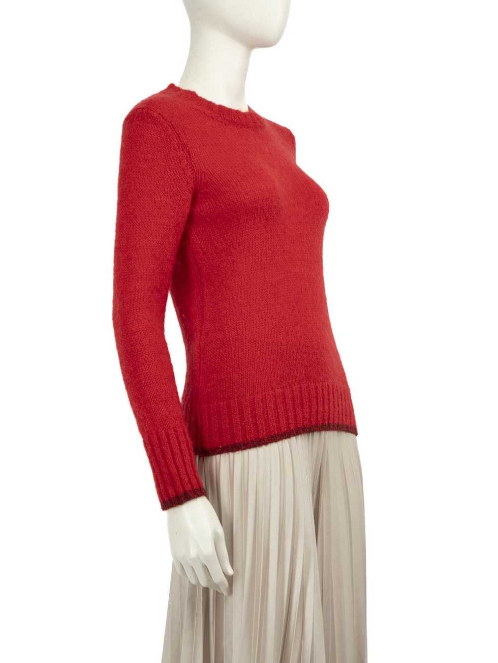 Maje Red Wool Long Sleeve Knit Jumper - image 2