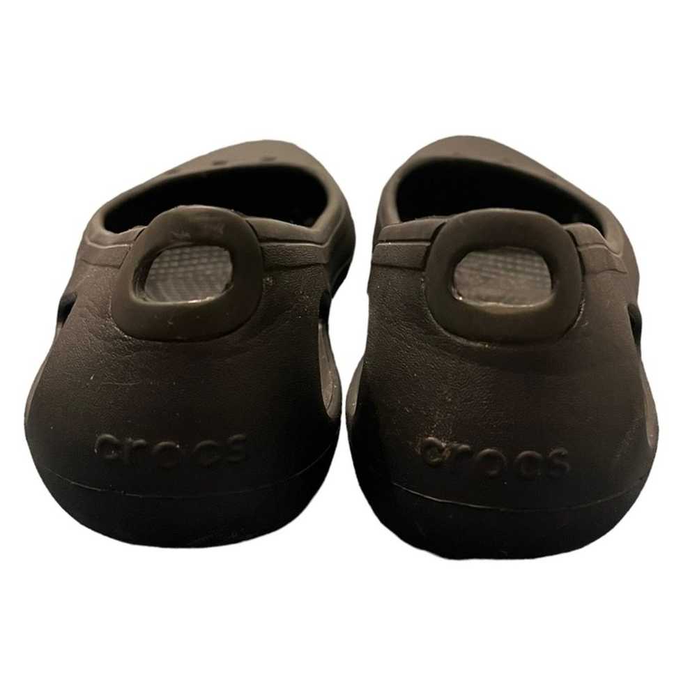 Crocs Black Kadee Waterproof Rubber Ballet Flats … - image 4