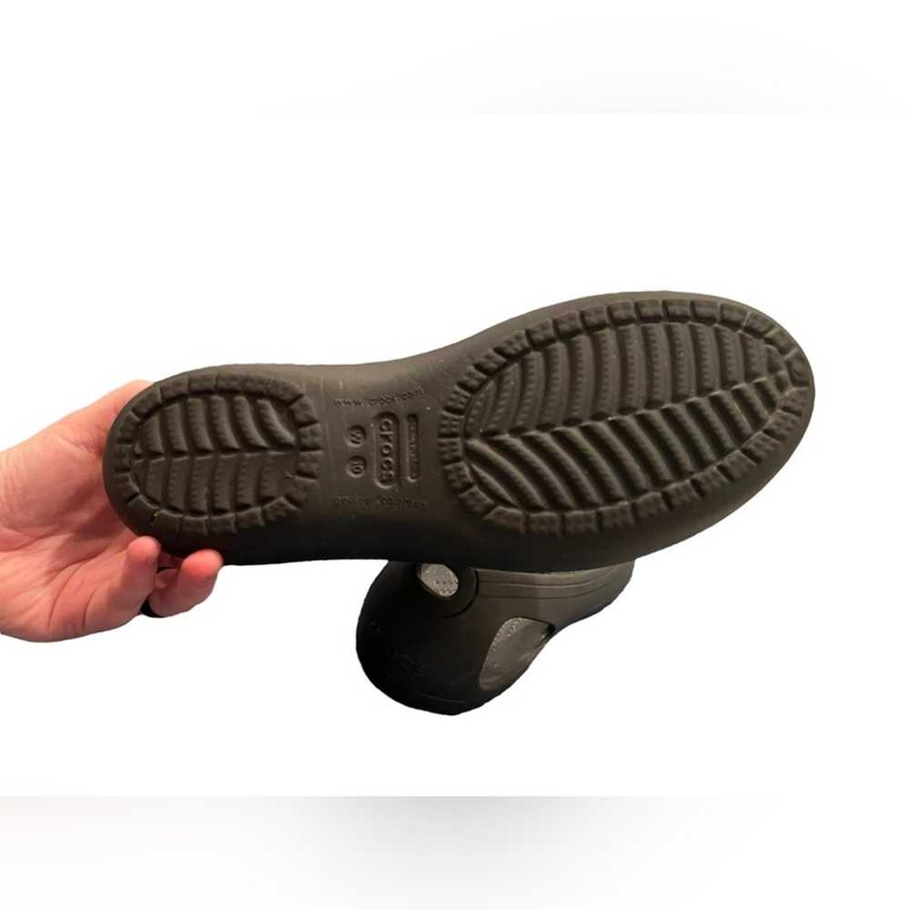 Crocs Black Kadee Waterproof Rubber Ballet Flats … - image 5