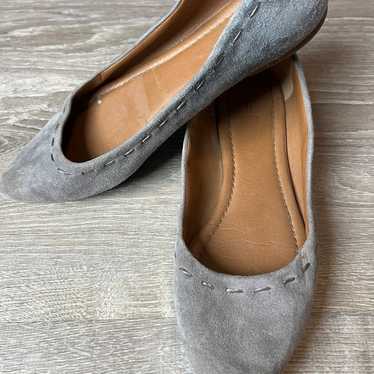 Frye Suede Grey Ballet Flats- 6.5 - image 1