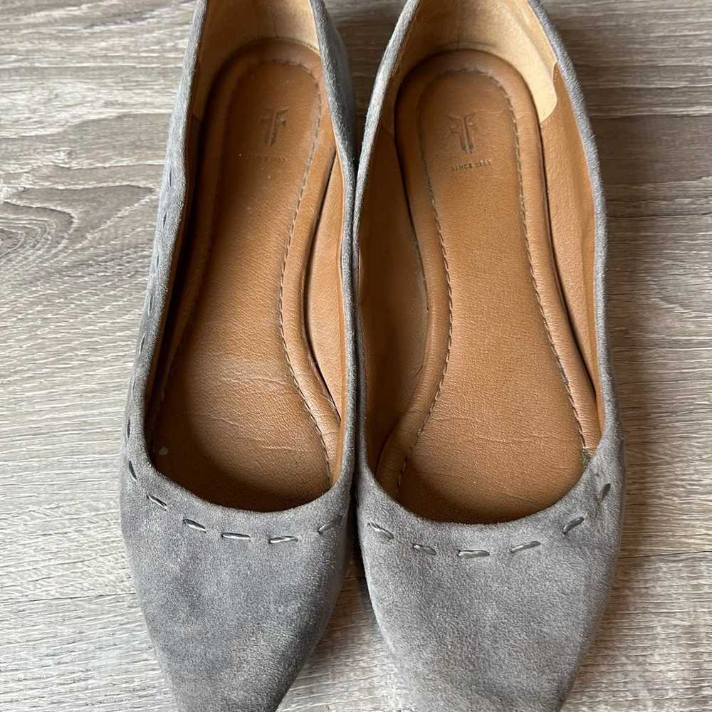 Frye Suede Grey Ballet Flats- 6.5 - image 2