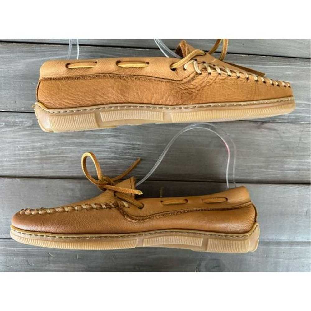 Minnetonka Tan Leather Moccasins Size 8 - image 3