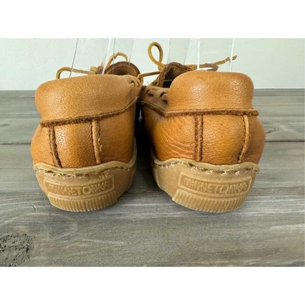 Minnetonka Tan Leather Moccasins Size 8 - image 5