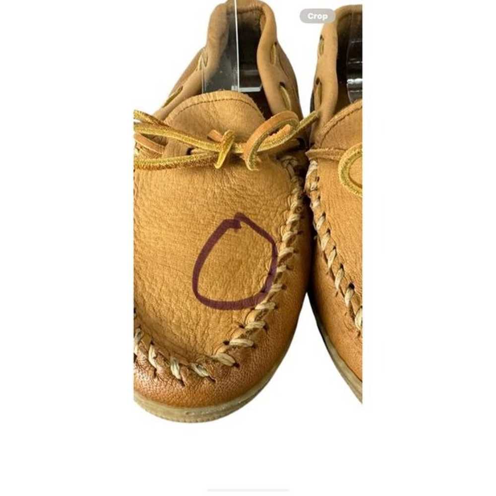 Minnetonka Tan Leather Moccasins Size 8 - image 9