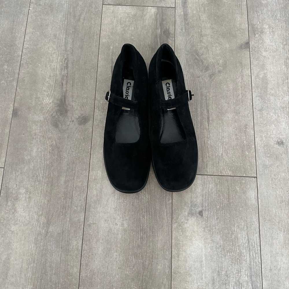 Vintage 90s Black Mary Janes Leather Upper Women’… - image 11