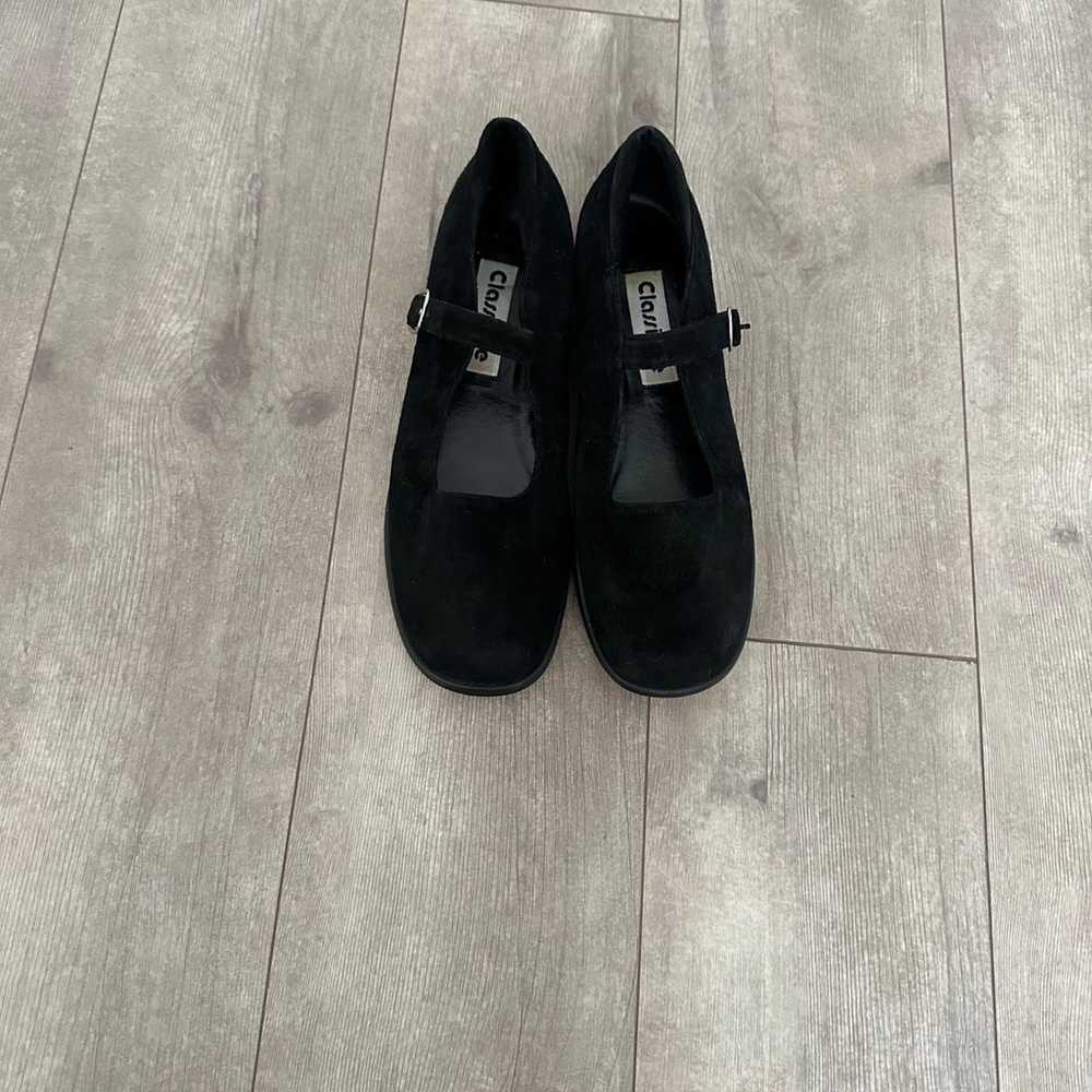 Vintage 90s Black Mary Janes Leather Upper Women’… - image 12