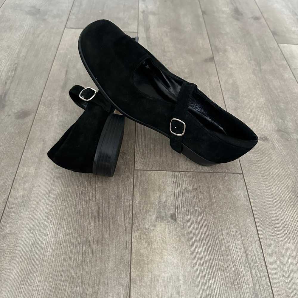 Vintage 90s Black Mary Janes Leather Upper Women’… - image 2