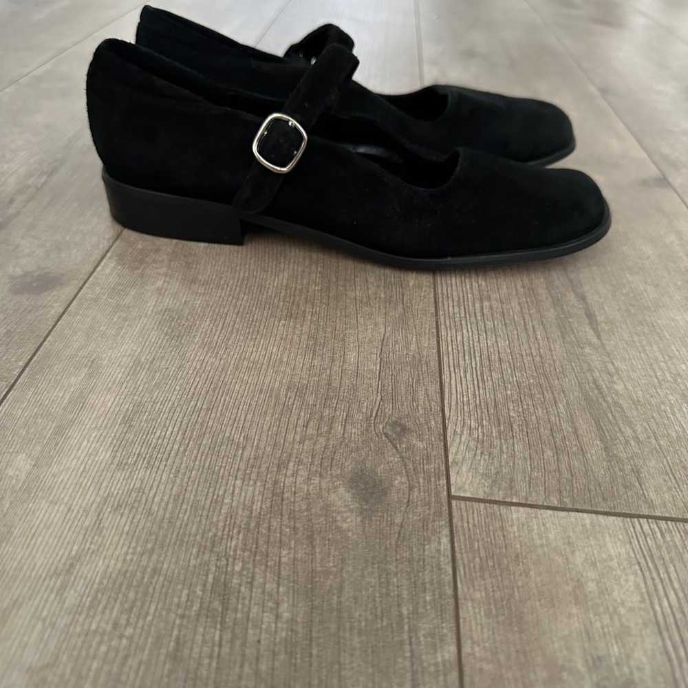 Vintage 90s Black Mary Janes Leather Upper Women’… - image 8