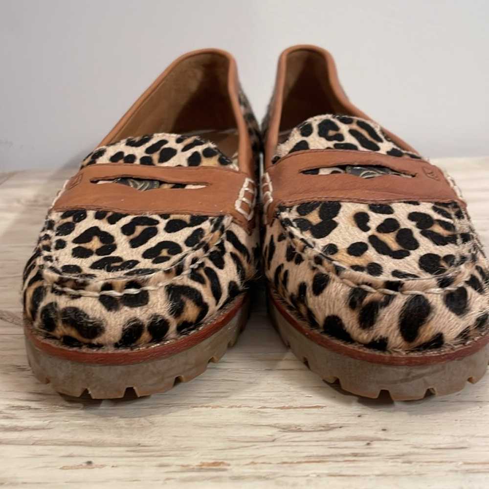 Sperry Calf Hair Leopard Print Top Sider loafers - image 5