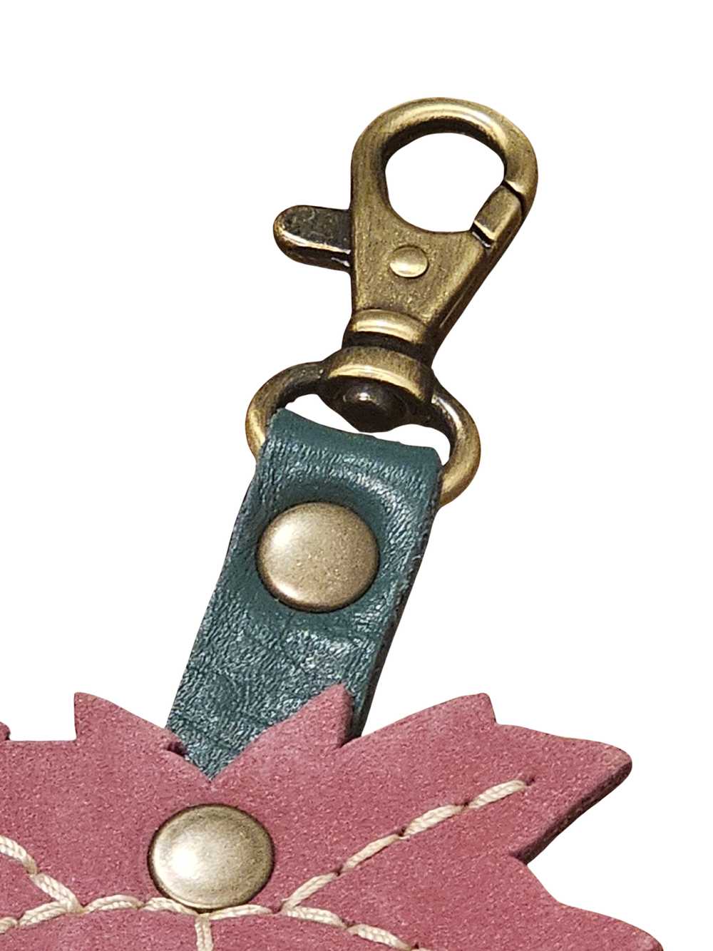 Portland Leather Foxglove & Peacock Maple Keychain - image 2