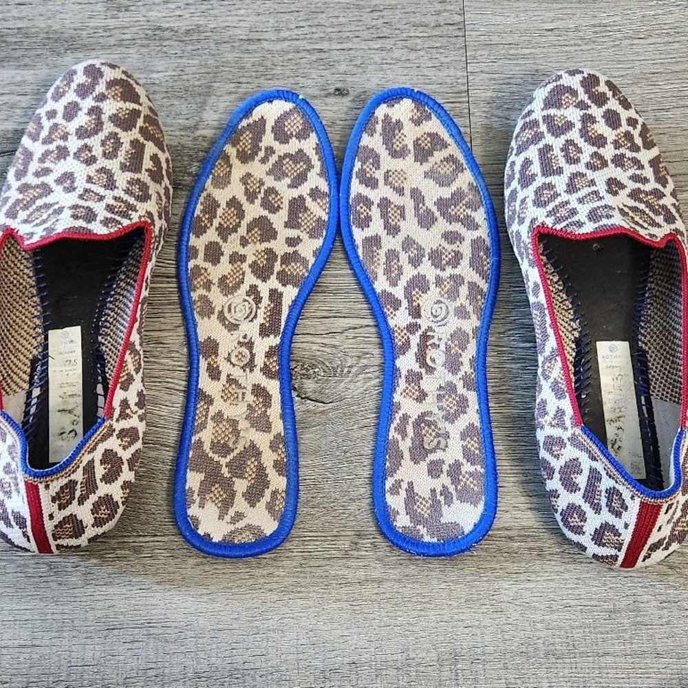 Rothys Mocha Spot Leopard Print Loafers - image 11