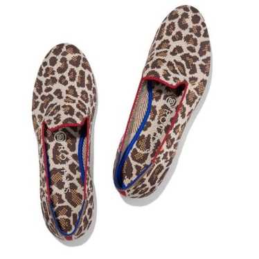 Rothys Mocha Spot Leopard Print Loafers - image 1