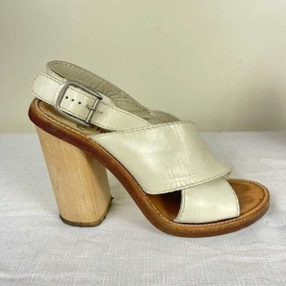 Chloe Vintage Wood Wedge Sandal 8 - image 2