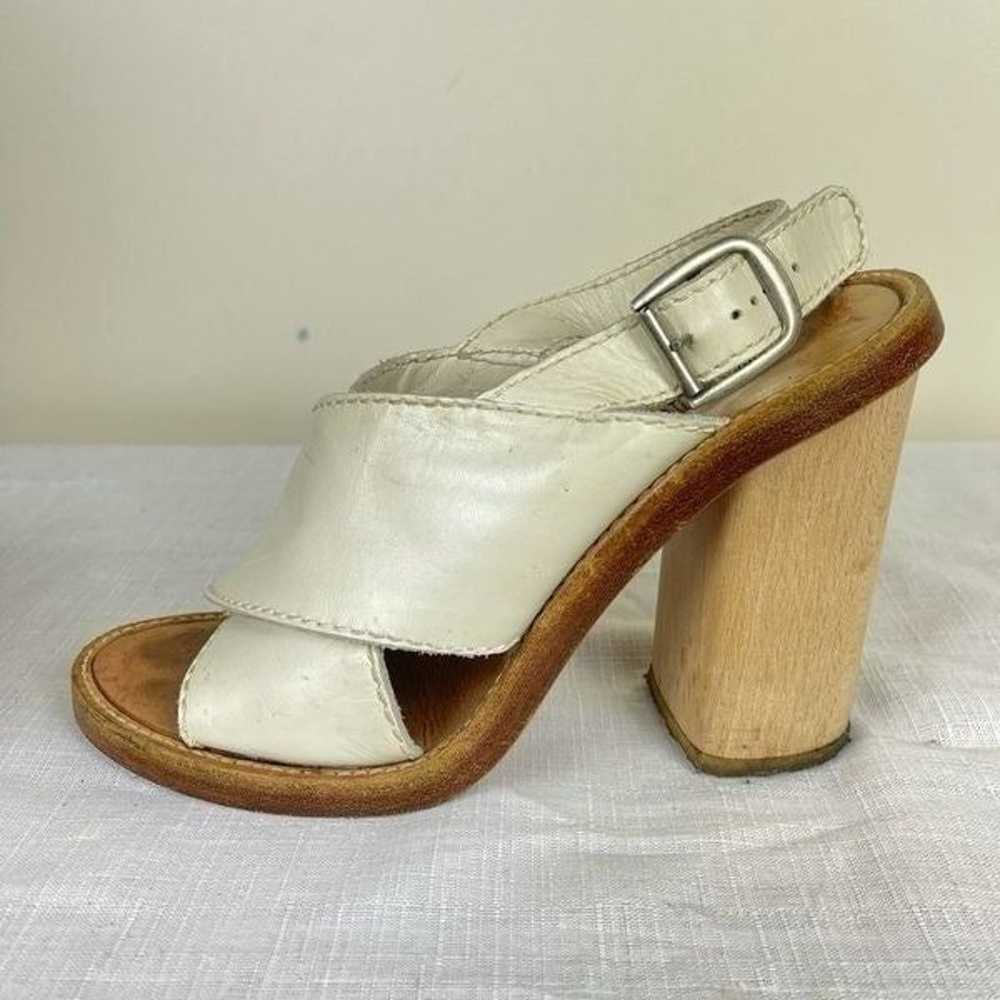 Chloe Vintage Wood Wedge Sandal 8 - image 3