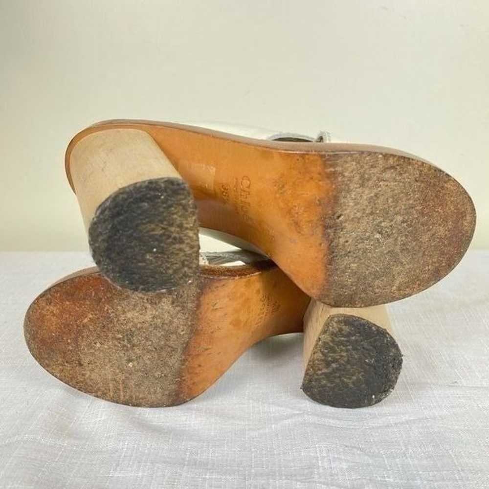 Chloe Vintage Wood Wedge Sandal 8 - image 4