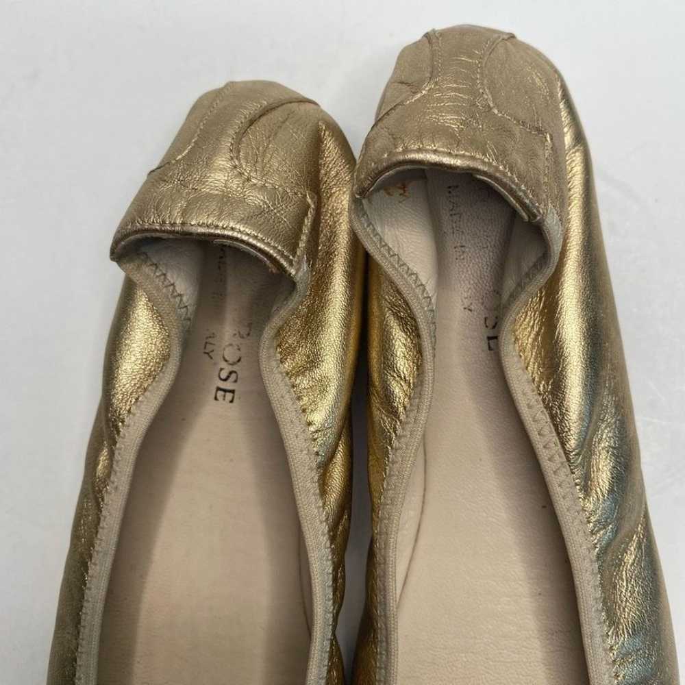 Taryn Rose Gold Leather ballet flats Made in Ital… - image 10