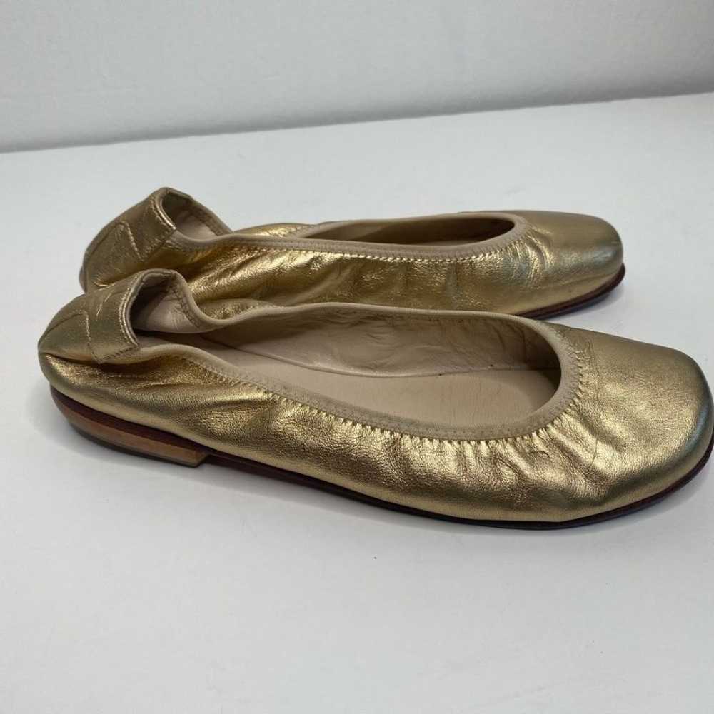 Taryn Rose Gold Leather ballet flats Made in Ital… - image 12