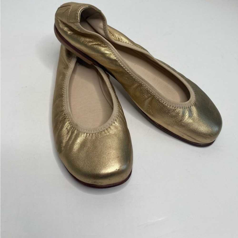 Taryn Rose Gold Leather ballet flats Made in Ital… - image 2