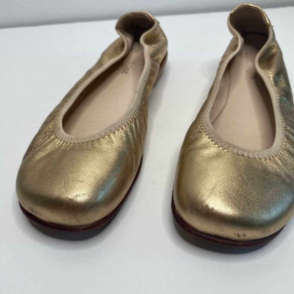 Taryn Rose Gold Leather ballet flats Made in Ital… - image 5