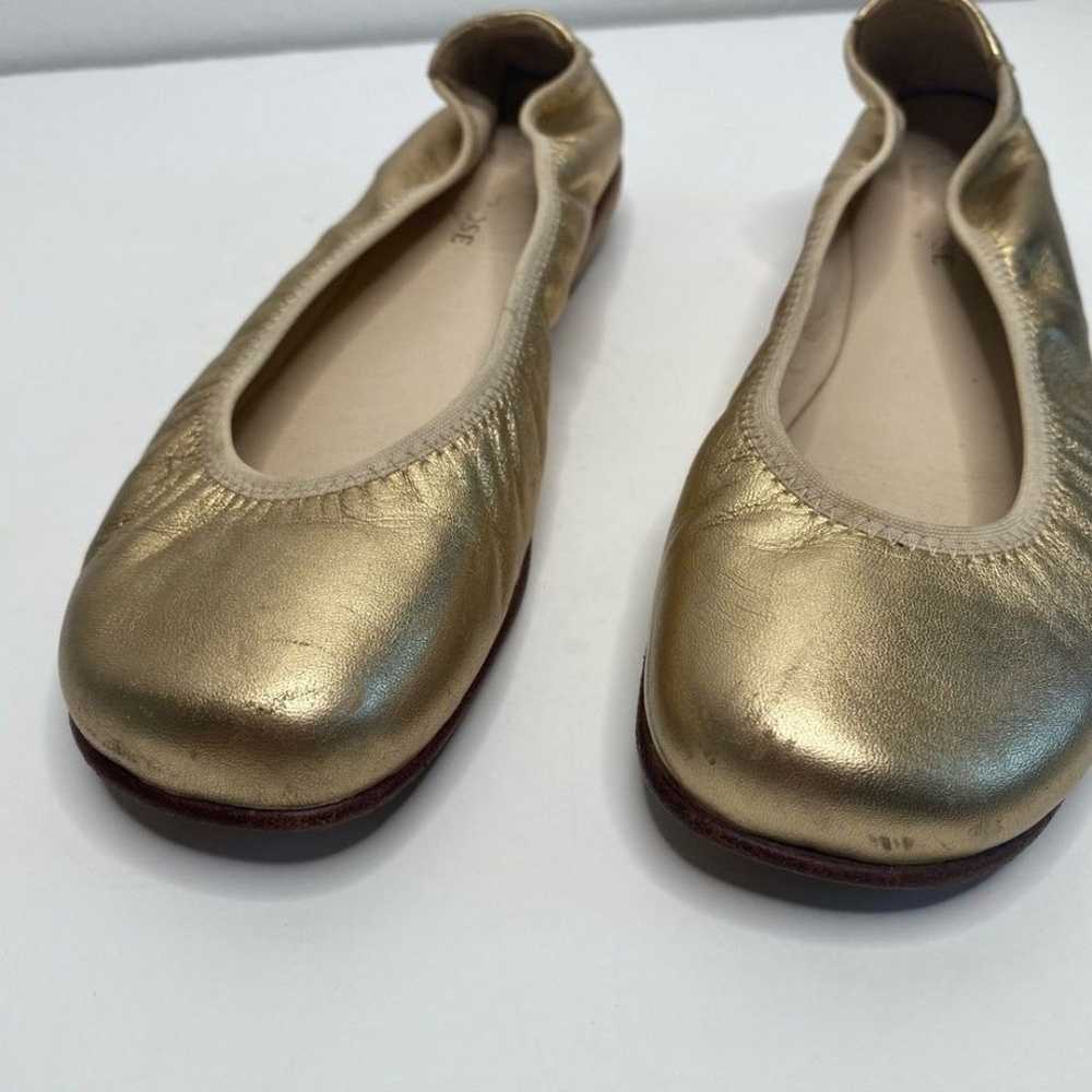 Taryn Rose Gold Leather ballet flats Made in Ital… - image 8