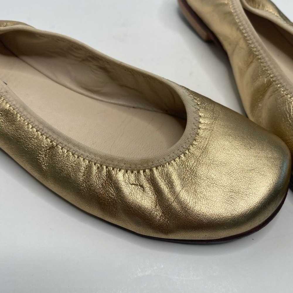 Taryn Rose Gold Leather ballet flats Made in Ital… - image 9