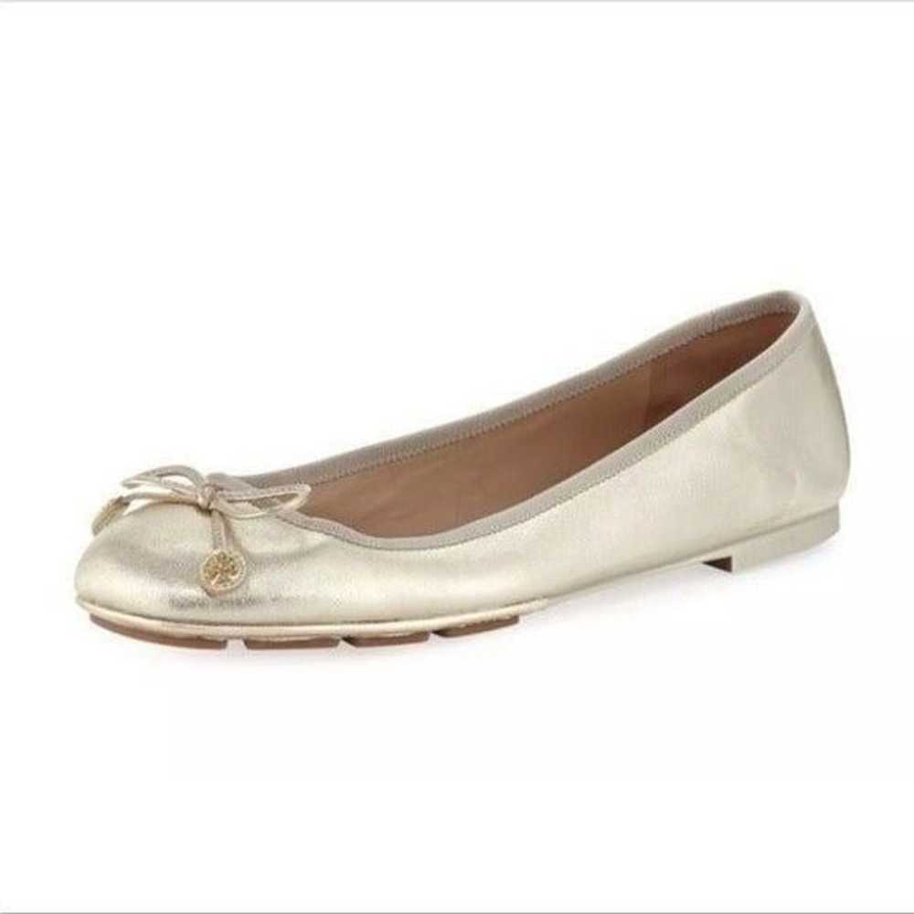 Tory Burch Laila Driver Gold Metallic Ballet Flats - image 1