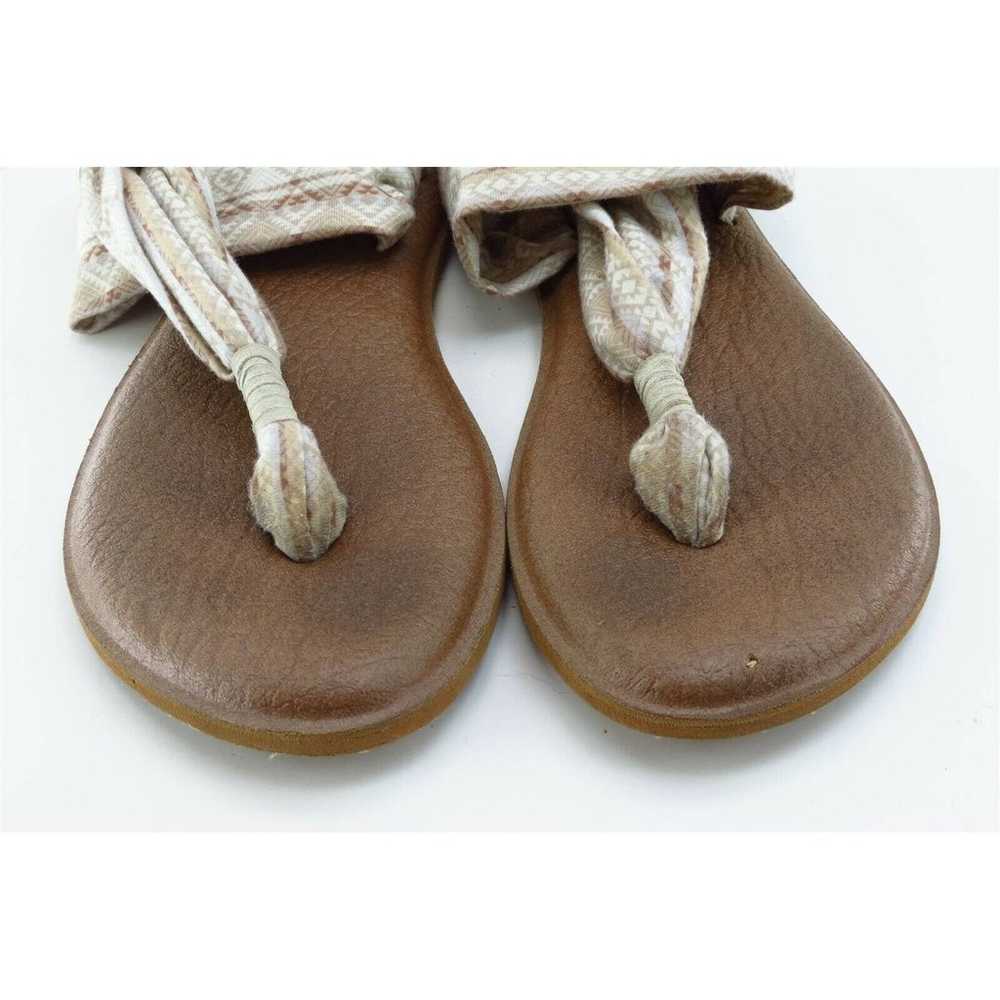 Sanuk Sz 6 M Brown Slingback Fabric Women Sandals - image 2