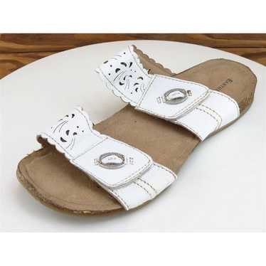 earth origins Size 9 Sandal Slide White Leather Wo