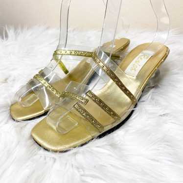 Vintage Renica Lisa Lucite Heel Sandals - image 1