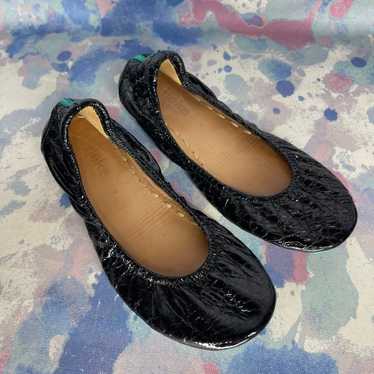 Tieks by Gavrieli obsidian patent leather black flats SZ offers 7