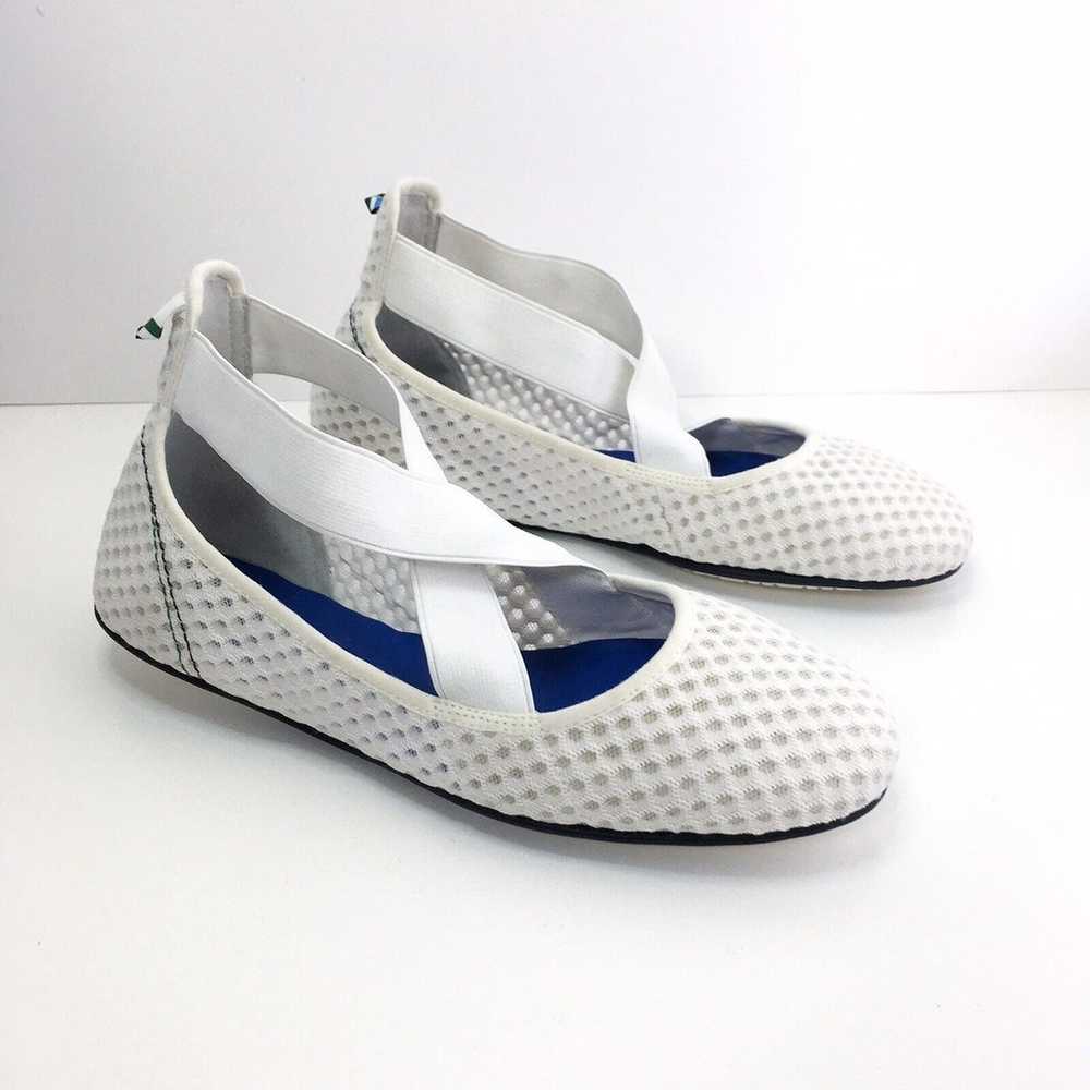 Tory Burch Women 8 Tory Sport White Mesh Ballet F… - image 1