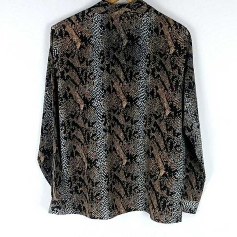 Vintage Claudia Richard Snakeskin Print Top - image 2