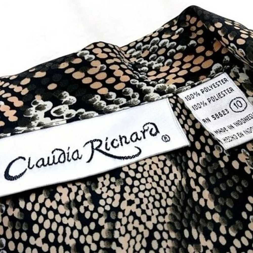 Vintage Claudia Richard Snakeskin Print Top - image 3