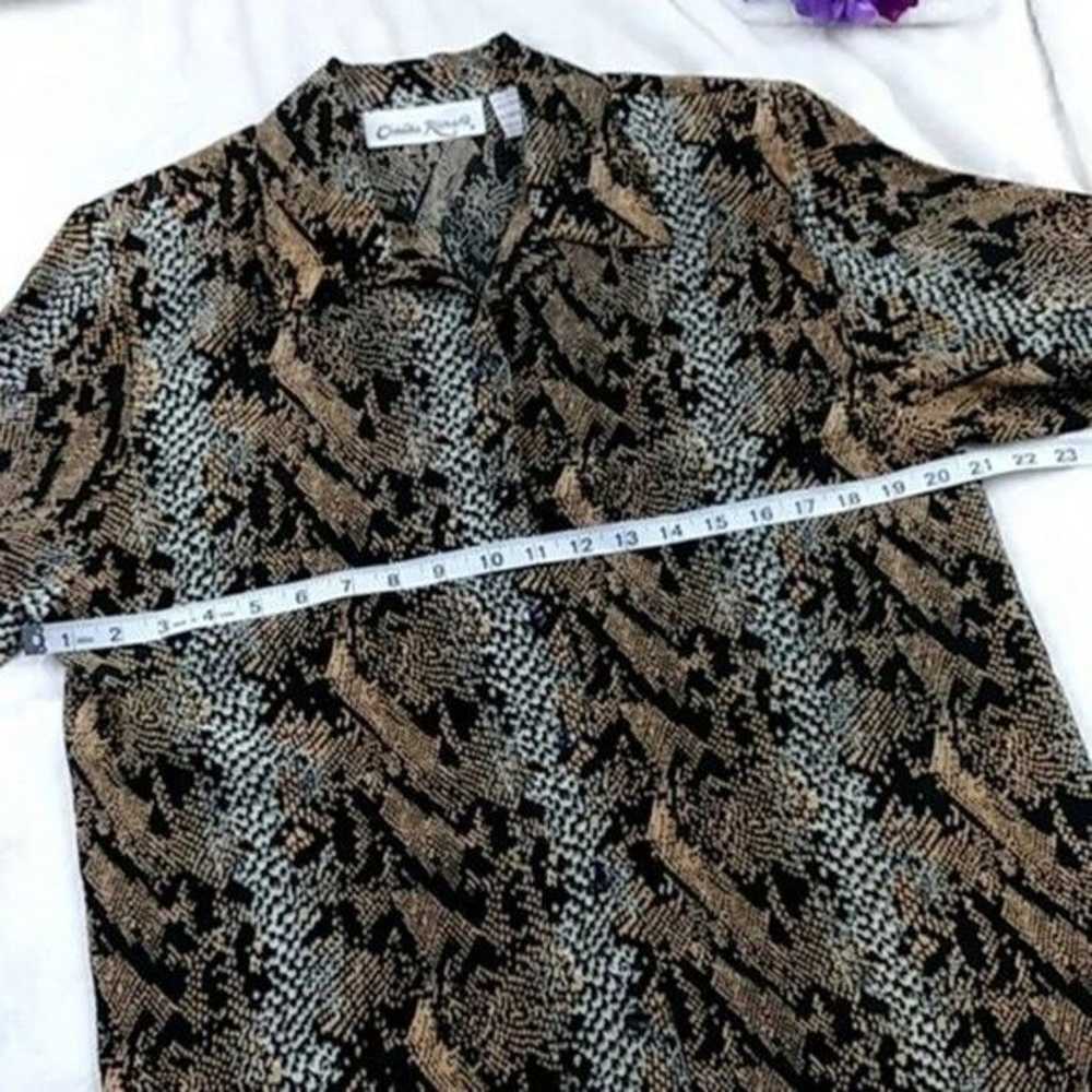 Vintage Claudia Richard Snakeskin Print Top - image 5