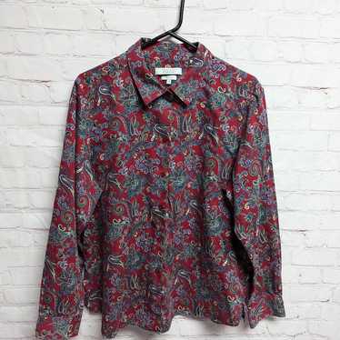 FOXCROFT (for Appleseed) Paisley Long-Sleeve Shirt