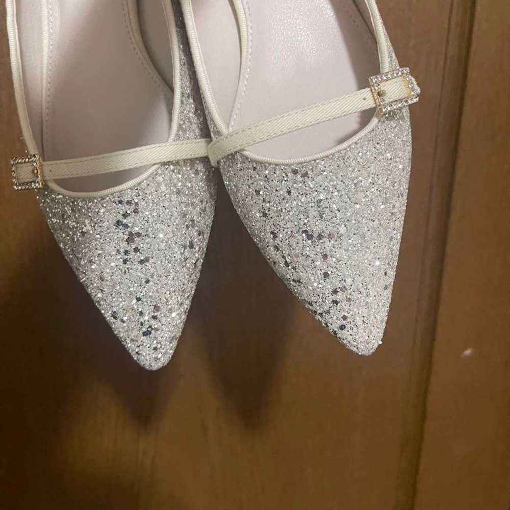 RANDA Silver Glitter Pointed Toe Pumps - image 3