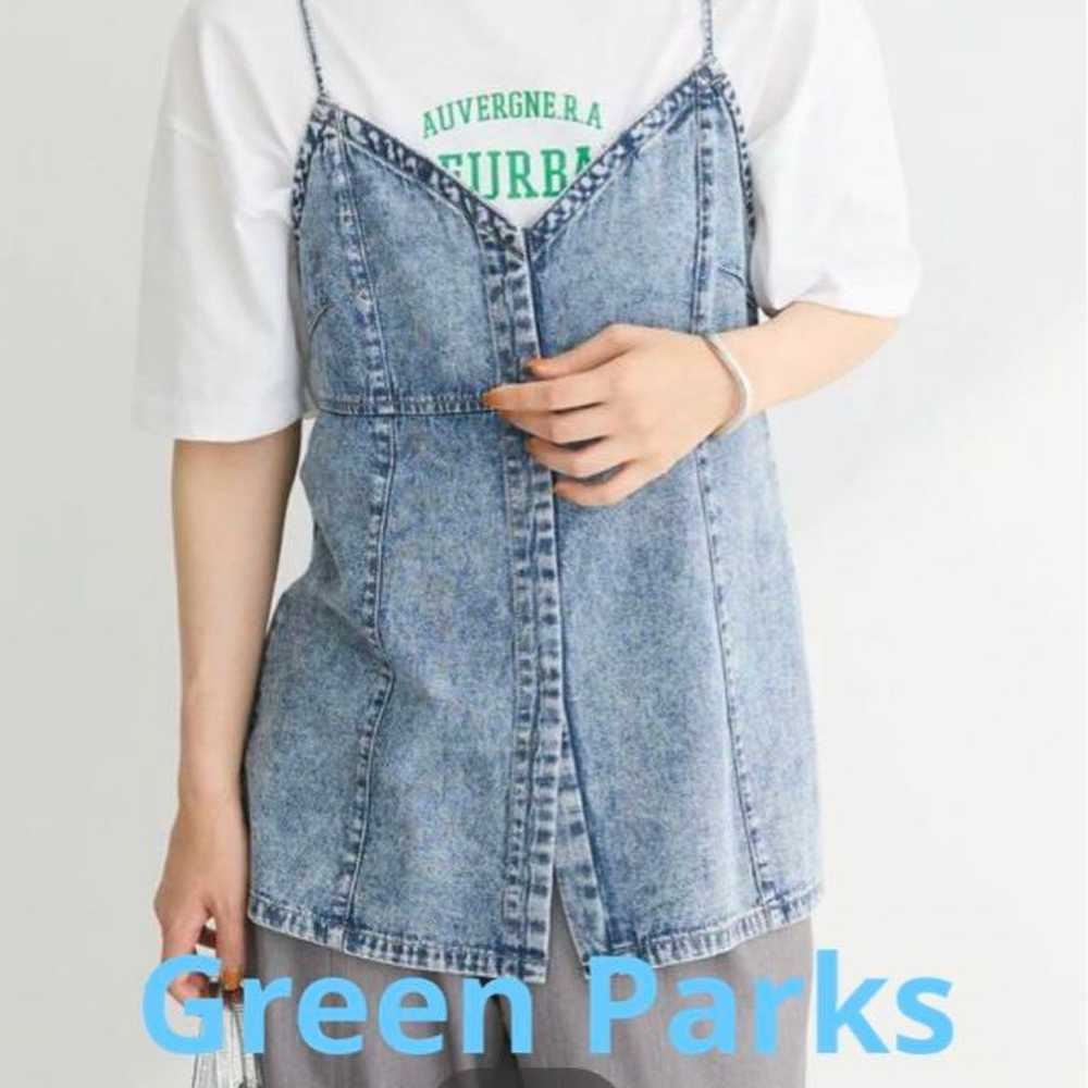 Green Parks ・ELENCARE Denim Long Cami Light Indigo - image 1