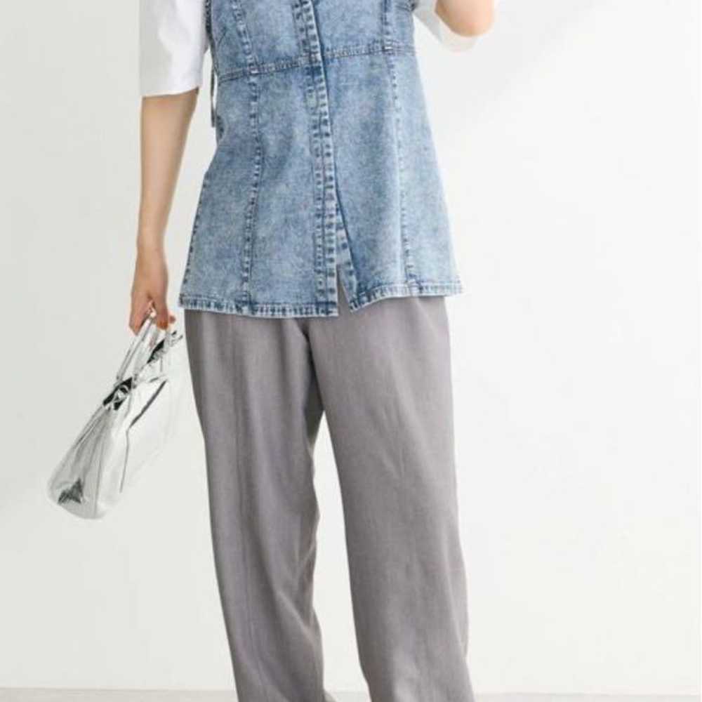 Green Parks ・ELENCARE Denim Long Cami Light Indigo - image 2